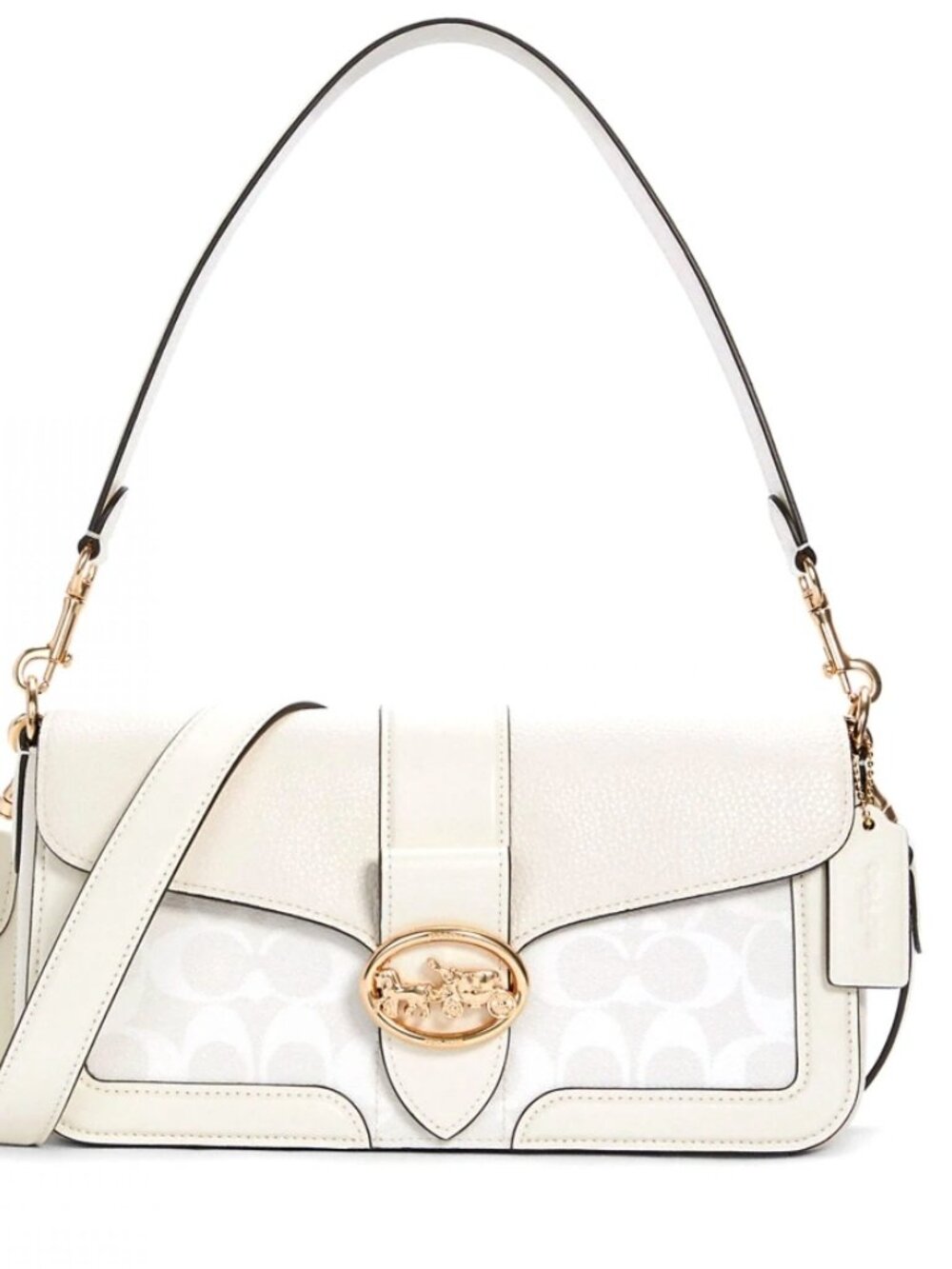 Nwt Authentic Coach Georgie 26 shoulder bag chalk